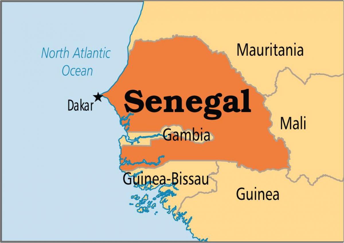 Senegal sou mond kat jeyografik