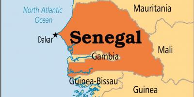 Senegal sou mond kat jeyografik